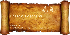 Leiter Magdolna névjegykártya