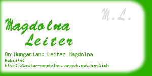 magdolna leiter business card